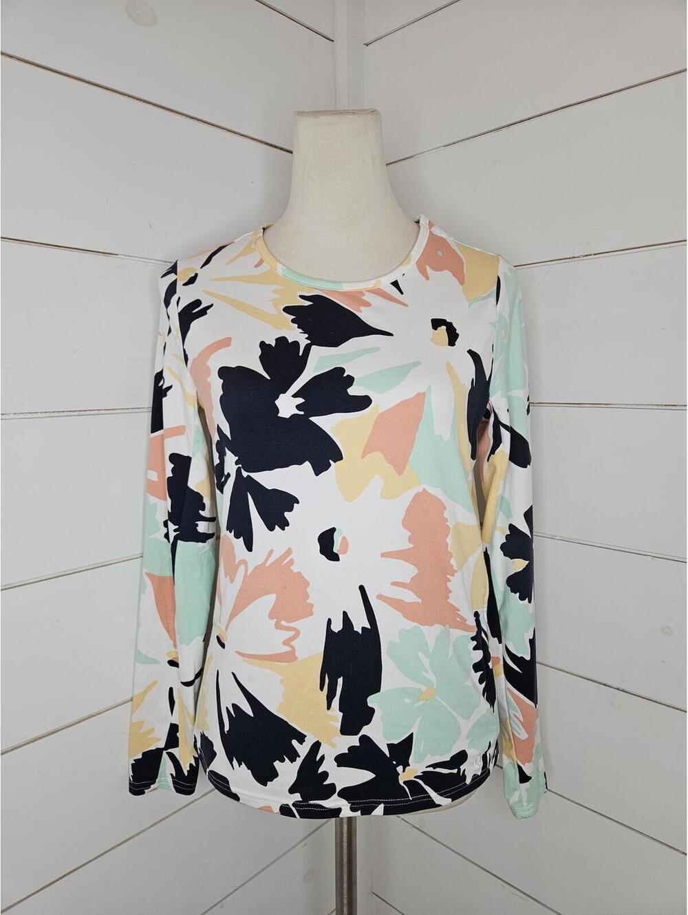 HangTen small long sleeve tropical rash guard sun top UPF 50+
